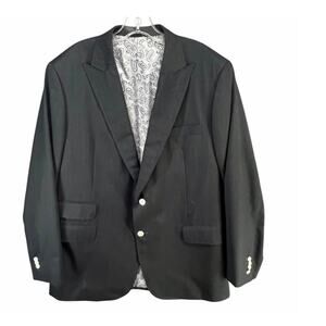 Elevee Bespoke Scabal Wool Sport Coat Jacket Approx 44R Surgeon Cuffs Peak Lapel